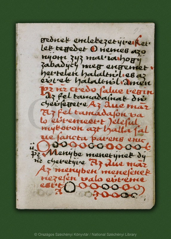 Gömöry-kódex. (1516), 95. p. – Kézirattár, MNy 5