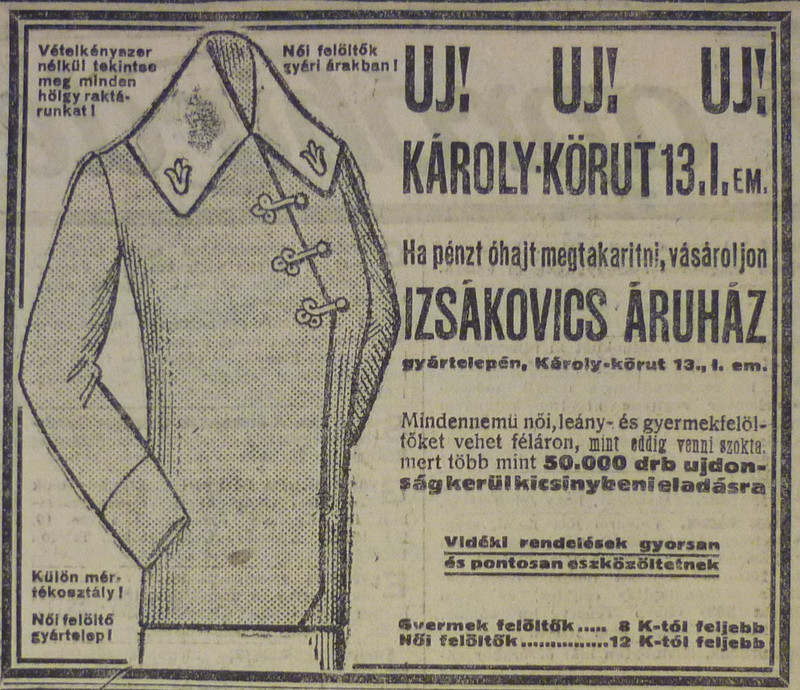fovarosi.blog.hu: KarolyKrt13-1913Augusztus-AzEstHirdetes