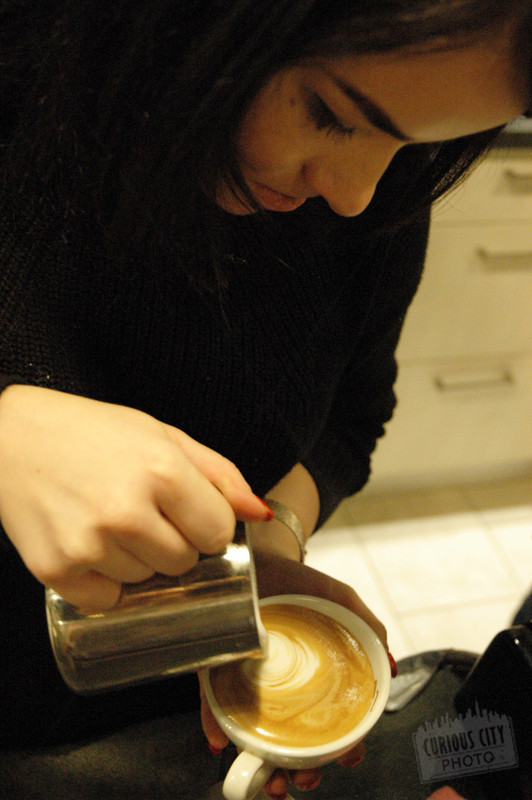 Latte art gyakorlása