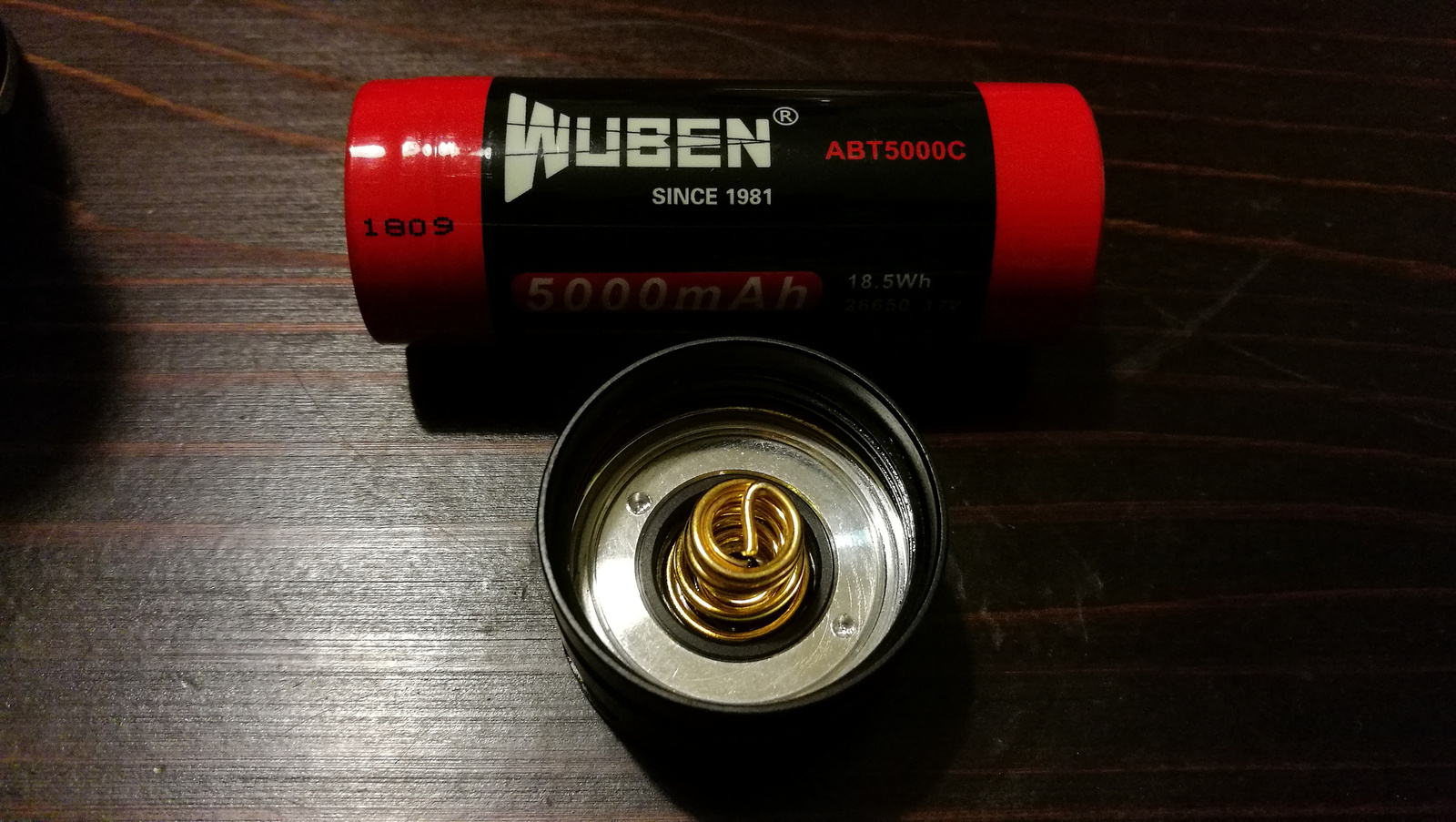 Wuben ABT5000C Best 26650 Battery for Flashlight - 5000mAh