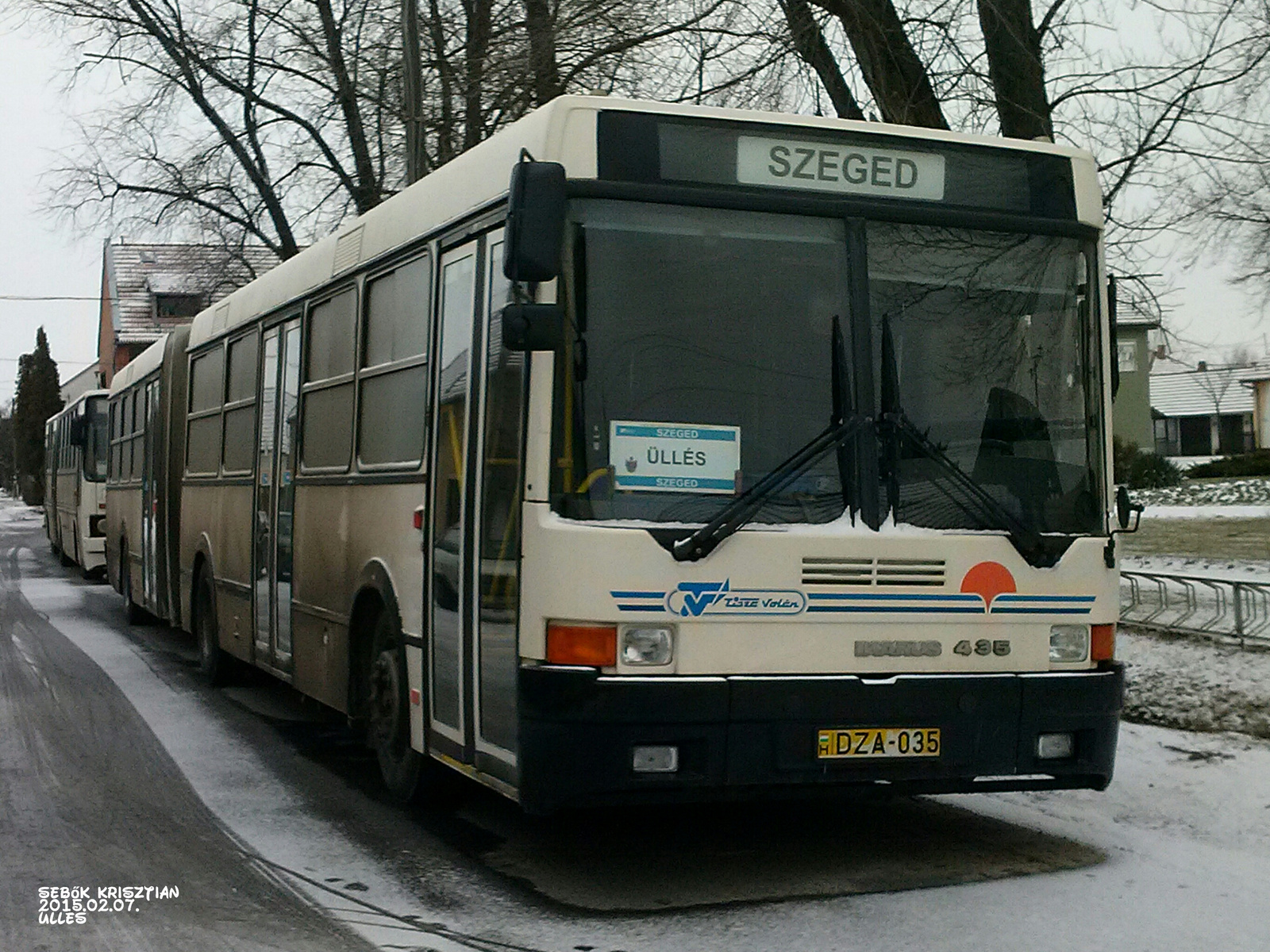 Ikarus 435.11B DZA-035 télen 2015.02.07. Üllés Szabadsàg tér