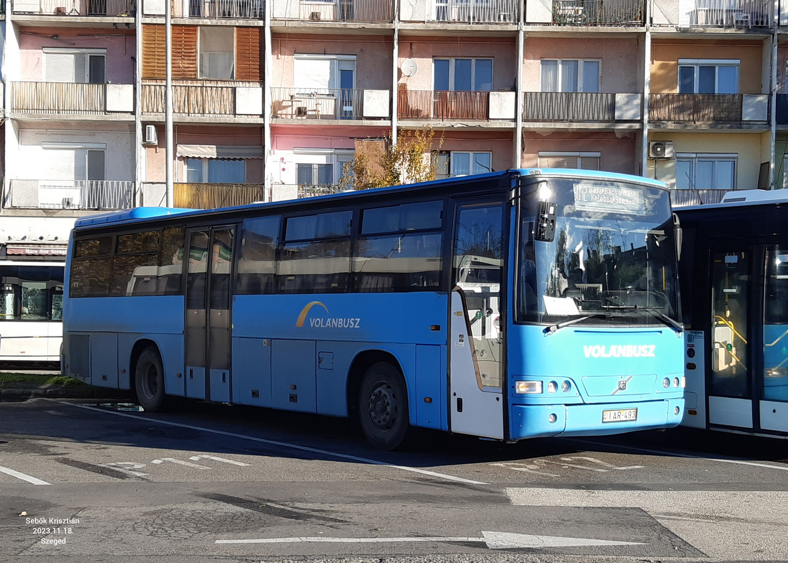 Volvo B10 IAR-493 Szeged, Mars tér 2023.11.18.