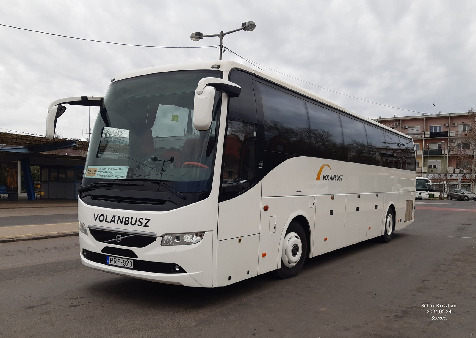 Volvo 9700H UG PRF-923 Szeged, Mars tér 2024.02.24.