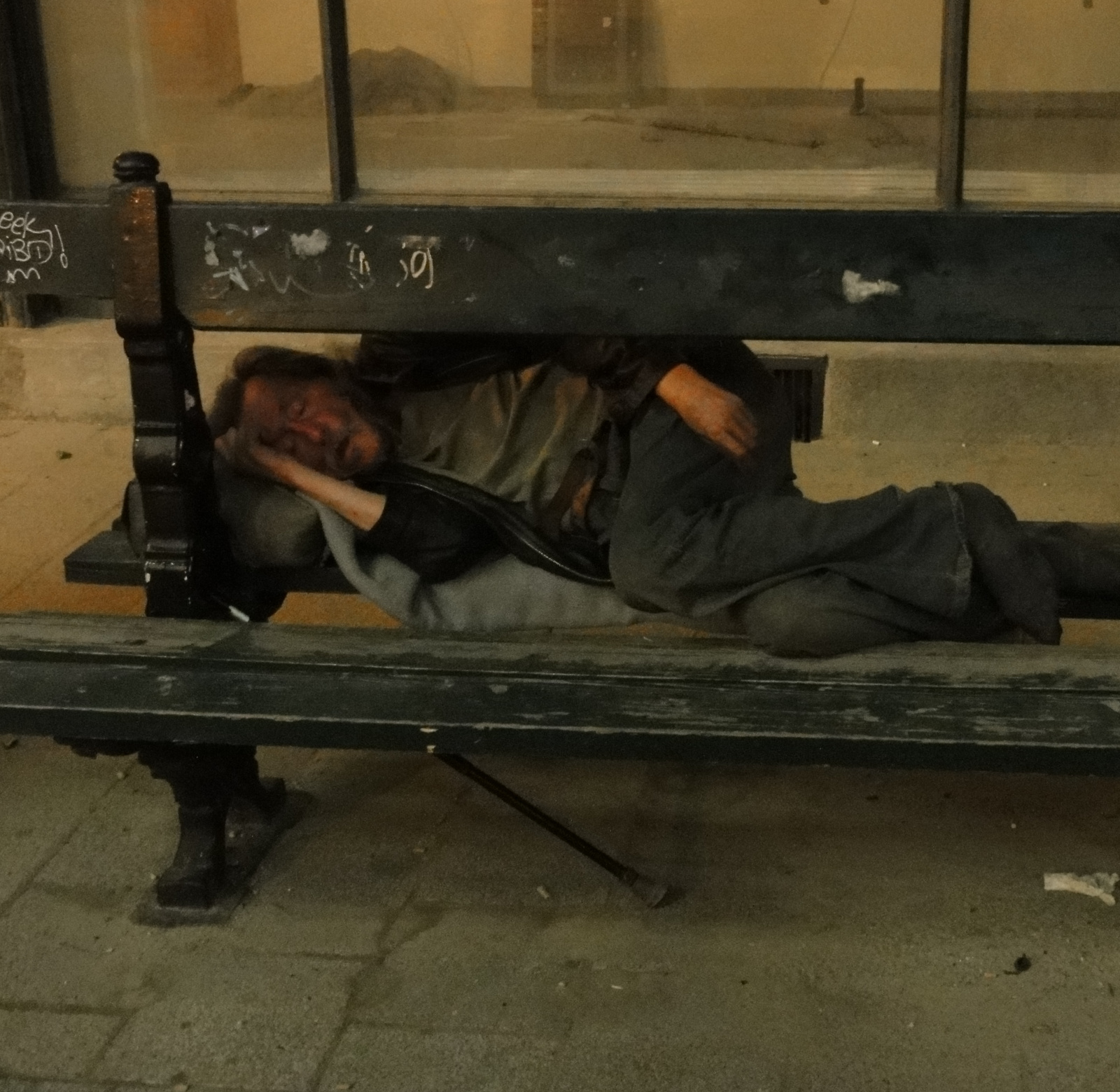 Hajléktalanok éjszakája.