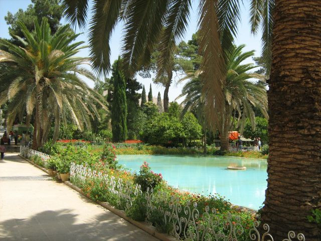 Shiraz - A Bagh-e Eram kert pálmái között