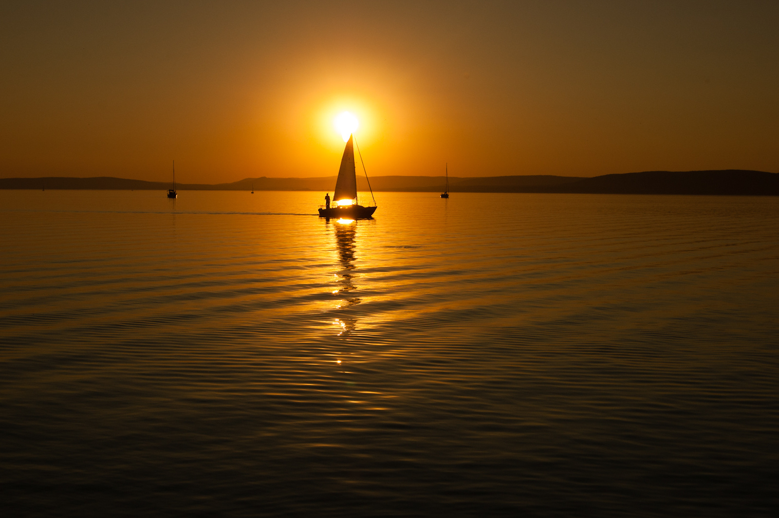 Naplemente a Balatonon