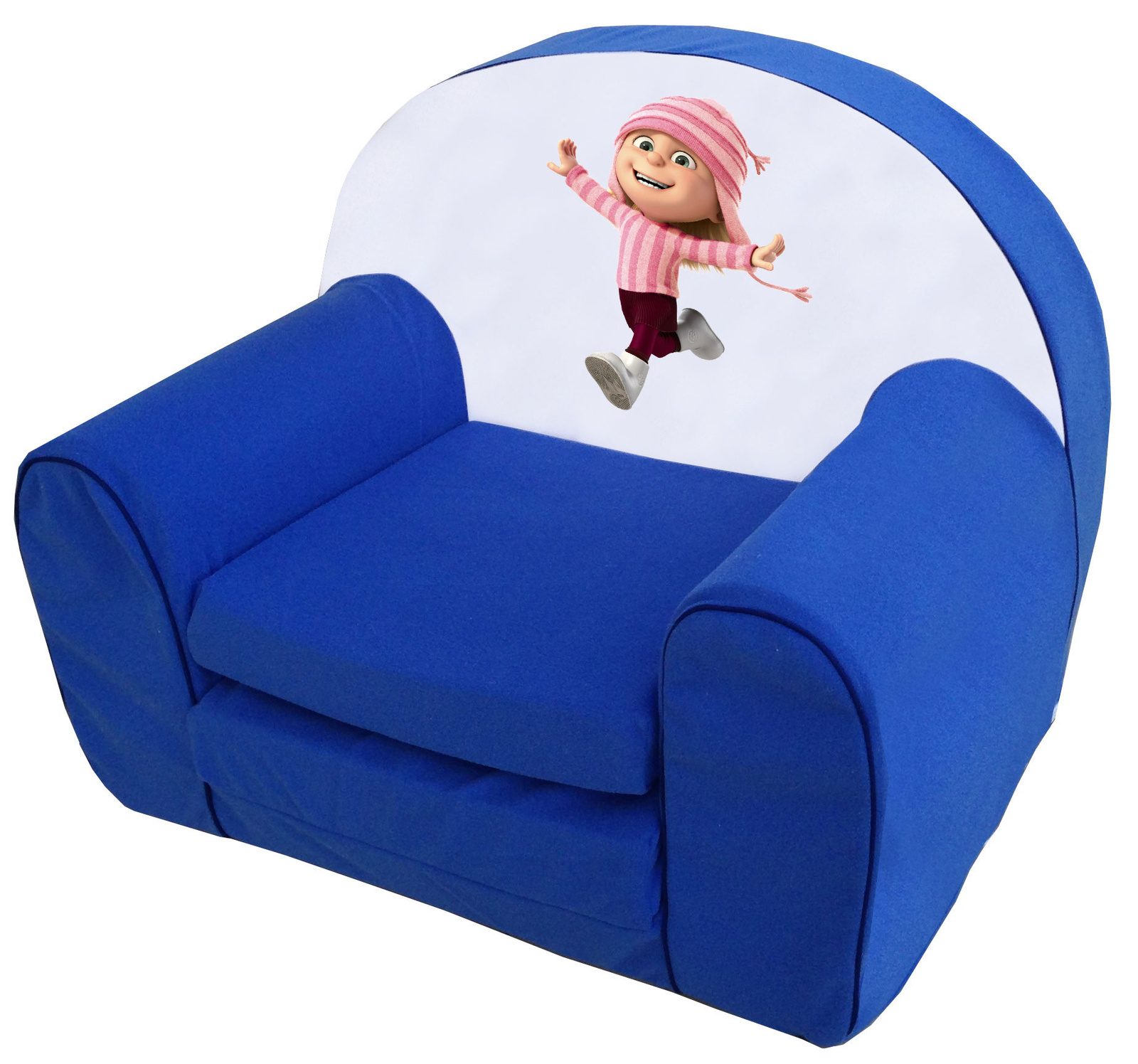 Edit kék kihajtható szivacs fotel