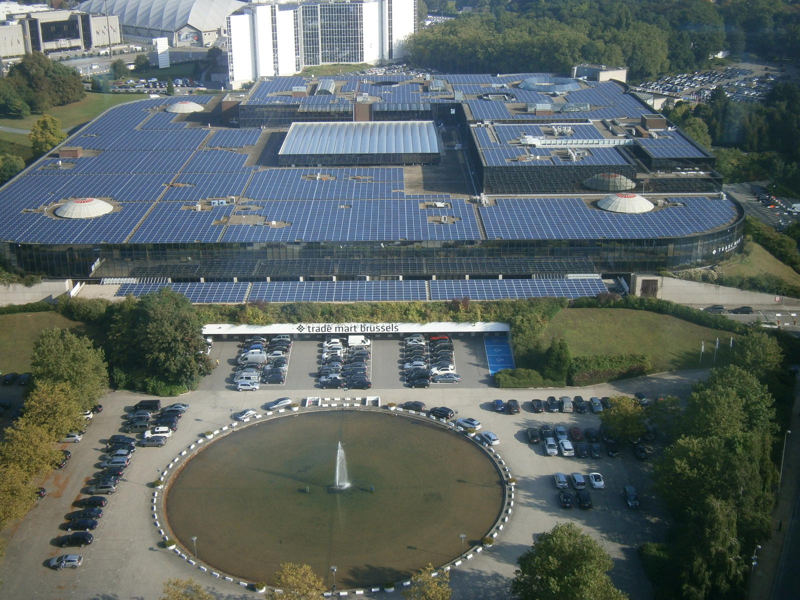 19 Day 3 view from Atomium, solar cell-covered building