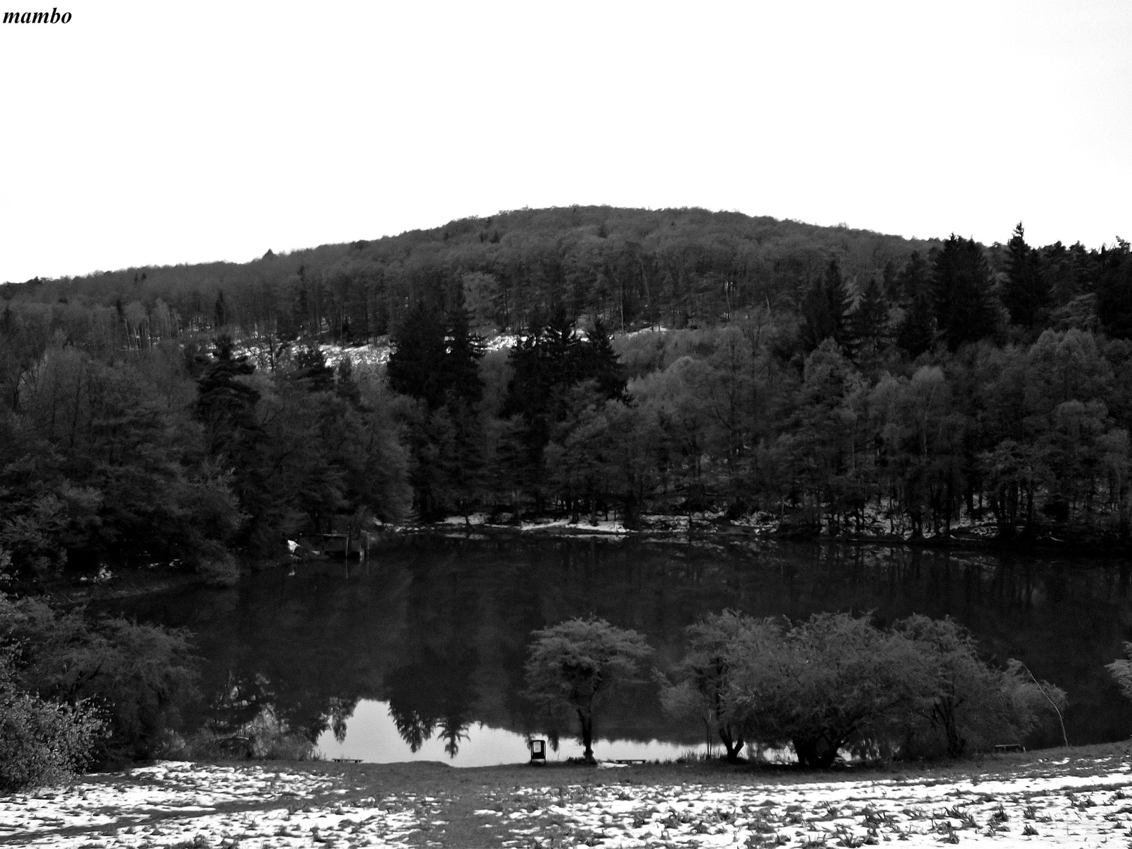 Áprilisi tél.Fehér uti tó.