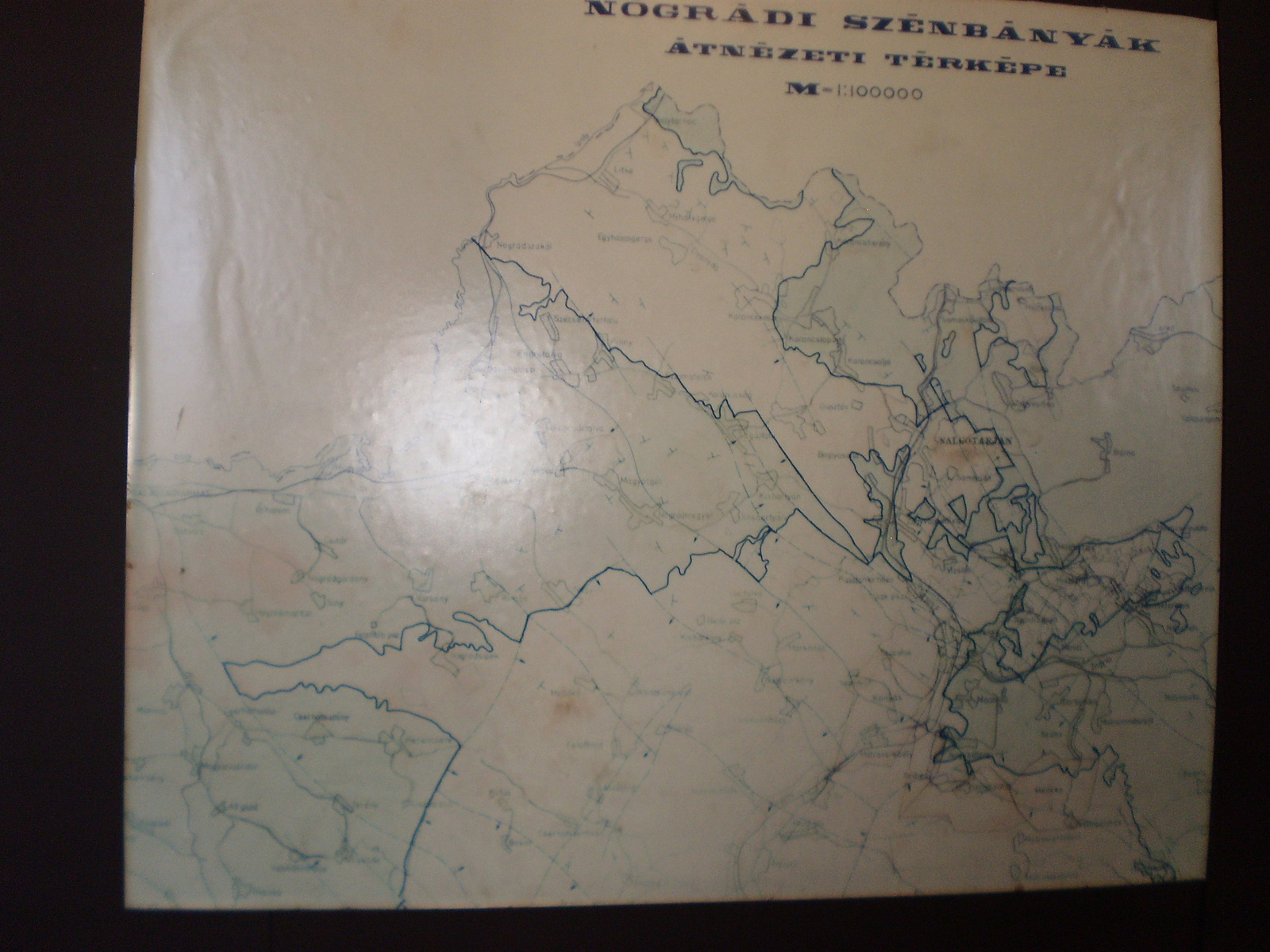 10: Nógrád megye szénbányáinak régi térképe