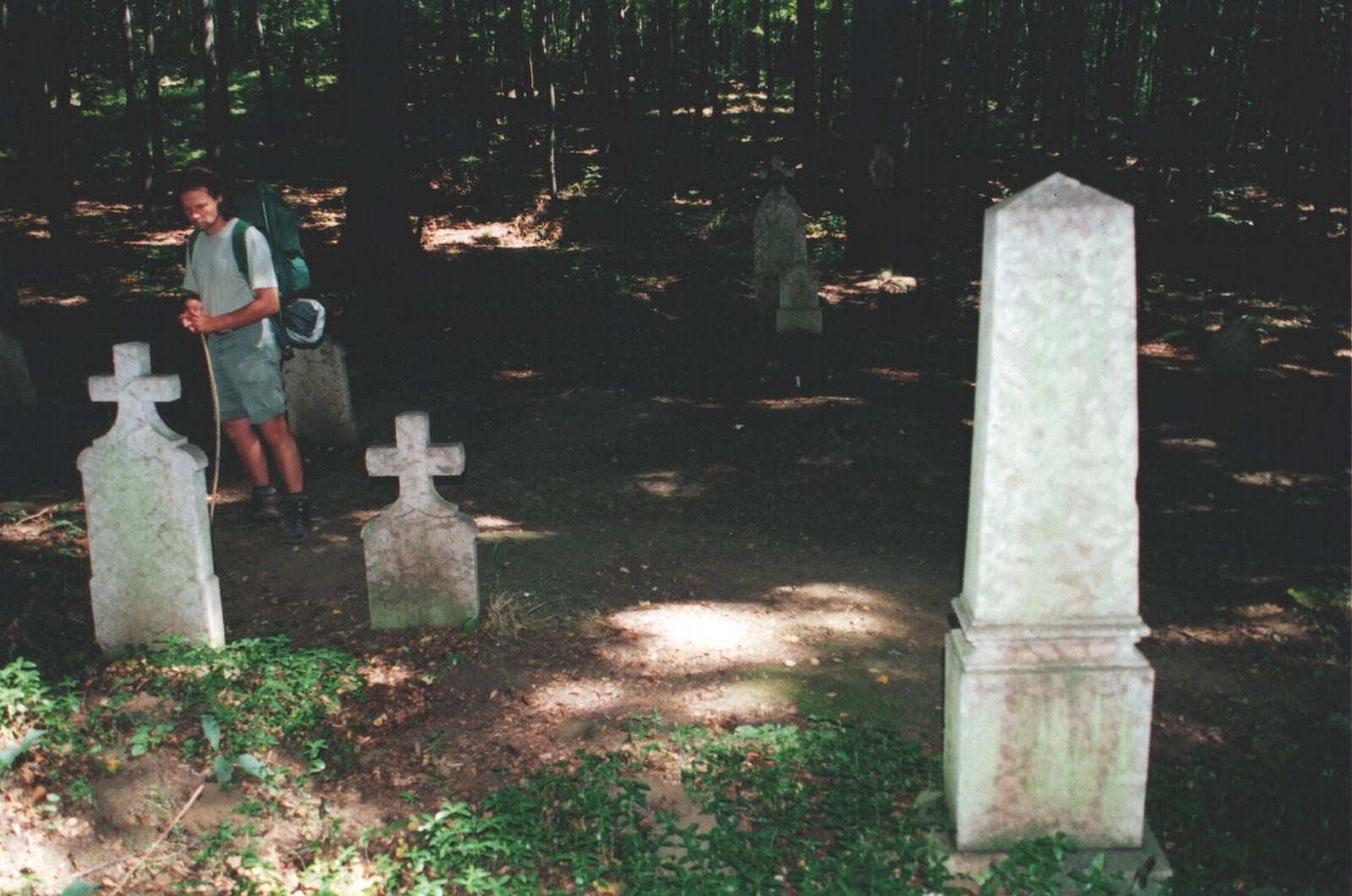 241 Körtvélyespuszta régi temetője az erdőben, Vértes 2004-07-31