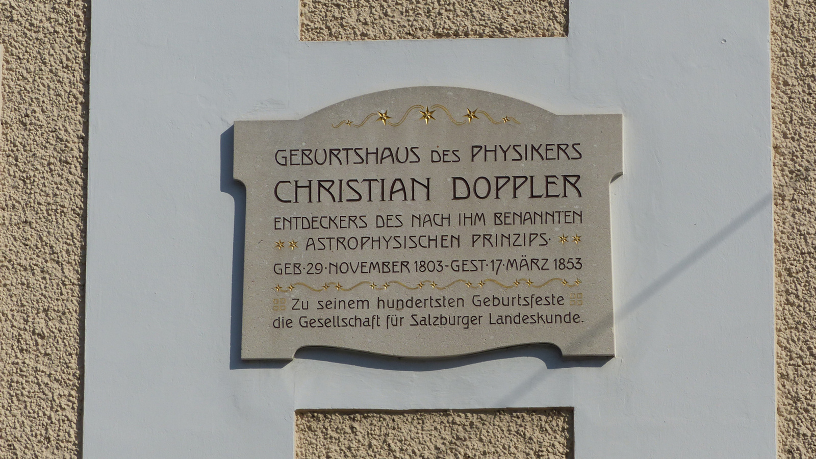 Salzburg, Gebursthaus Christian Doppler, SzG3