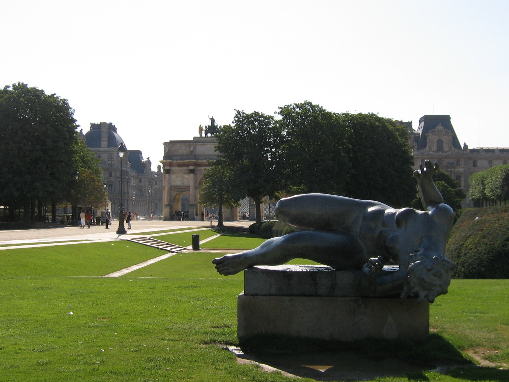 Maillol szobra eredetiben a Louvre parkjában - La riviére