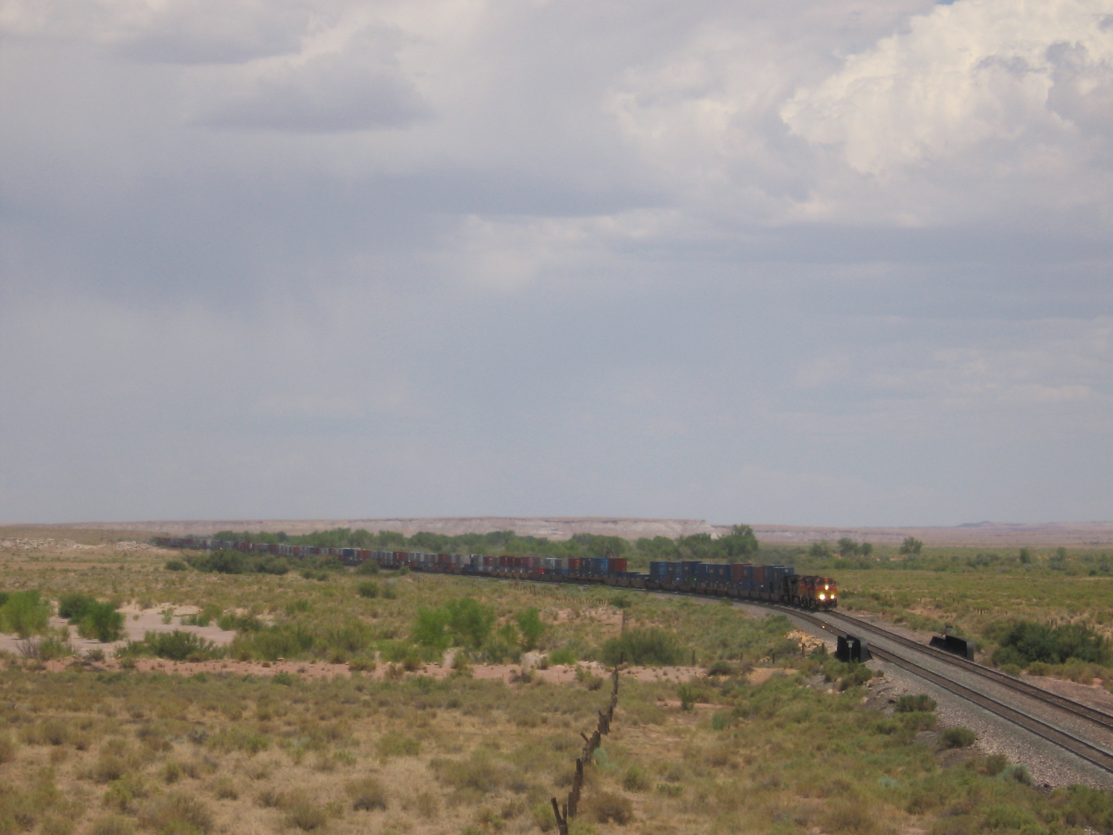 Santa Fe Railroad westbound Petrified Forest NP AZ 1