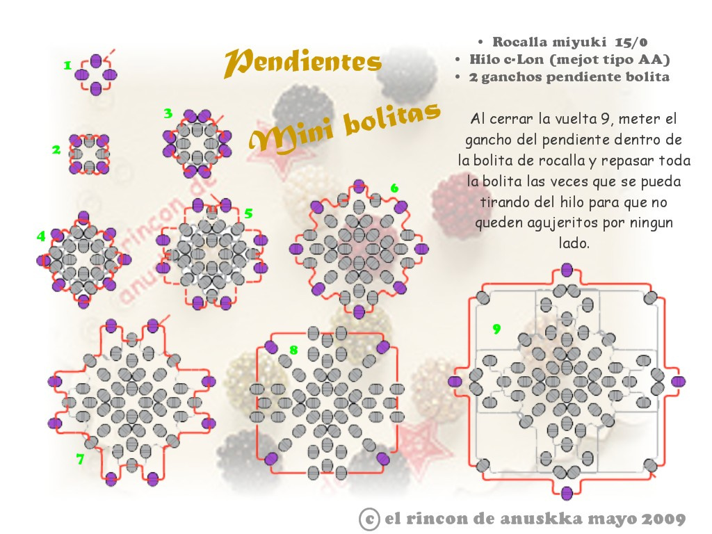 Esquema pendientes mini bolitas