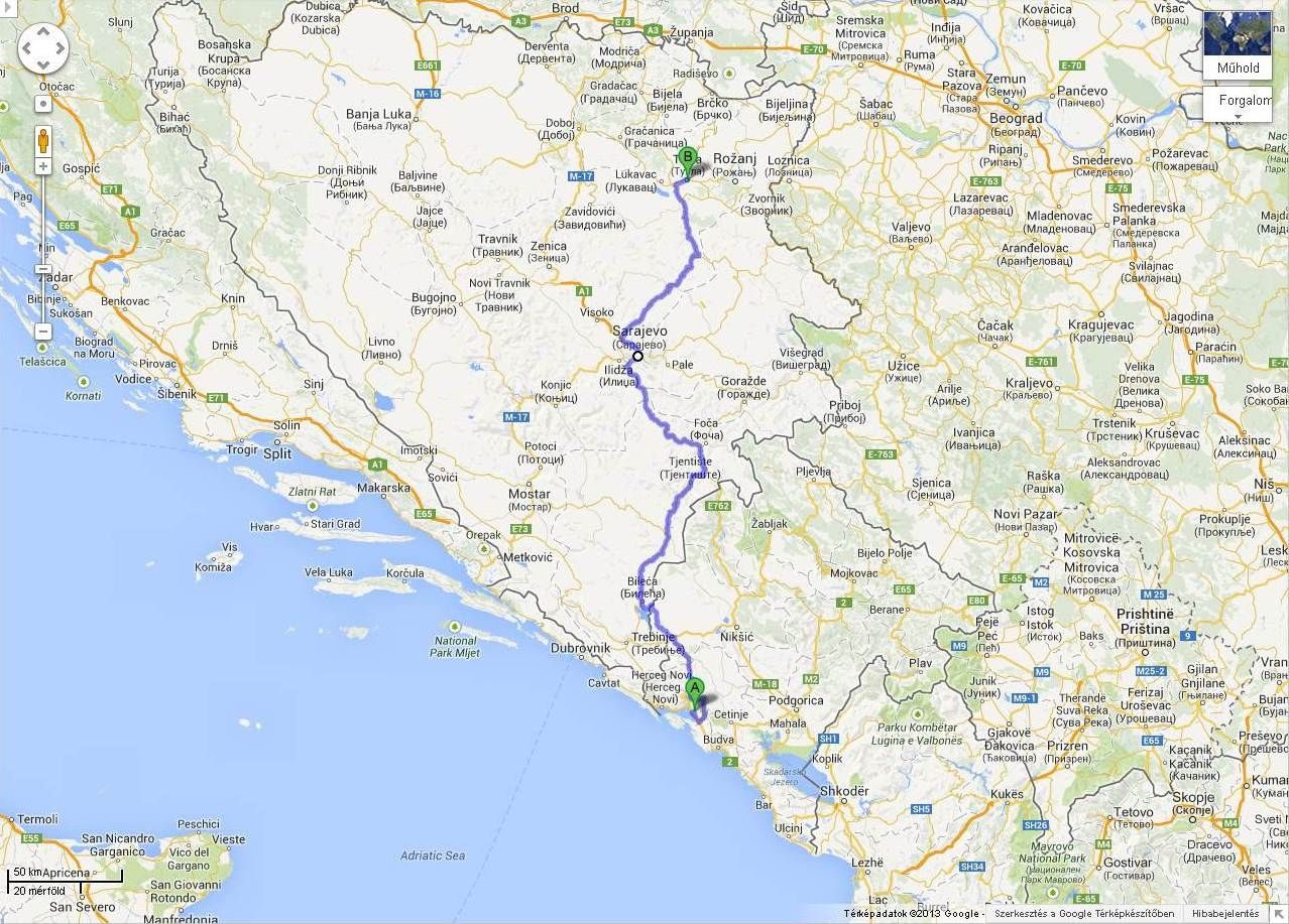 8 day Tivat-Szarajevo-Tuzla 310 km