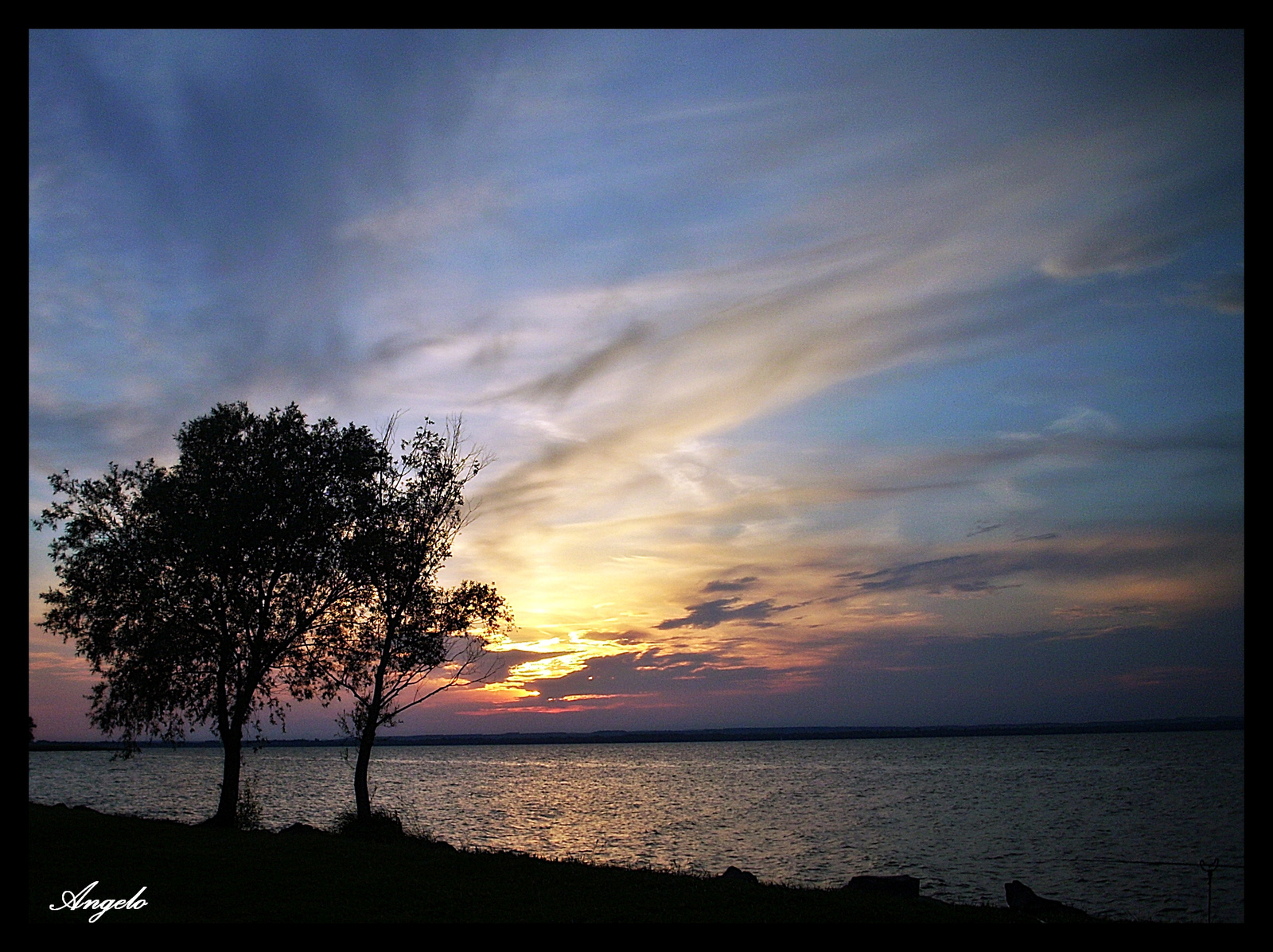 Naplemente a Balatonon