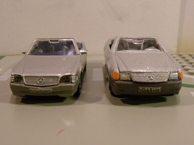 Mercedes 500SL Majorette vs Matchbox (1)