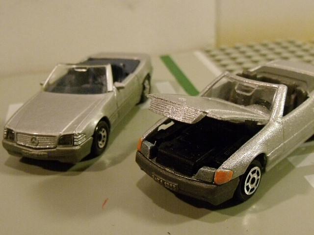 Mercedes 500SL Majorette vs Matchbox (4)