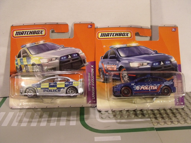 Mitsubishi Lancer EVO X Police Matchbox (1)