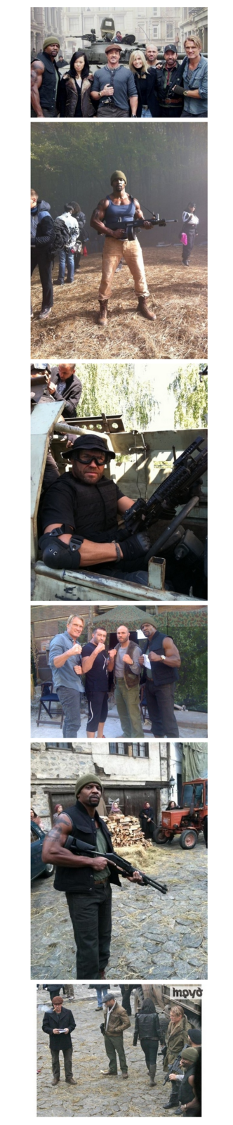 The Expendables 2 Set Photos Featuring Chuck Norris and Sylveste