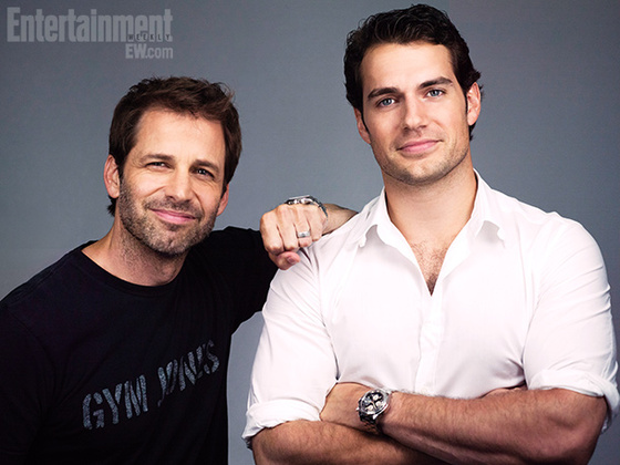 ZACH SNYDER (director) AND HENRY CAVILL, Man of Steel