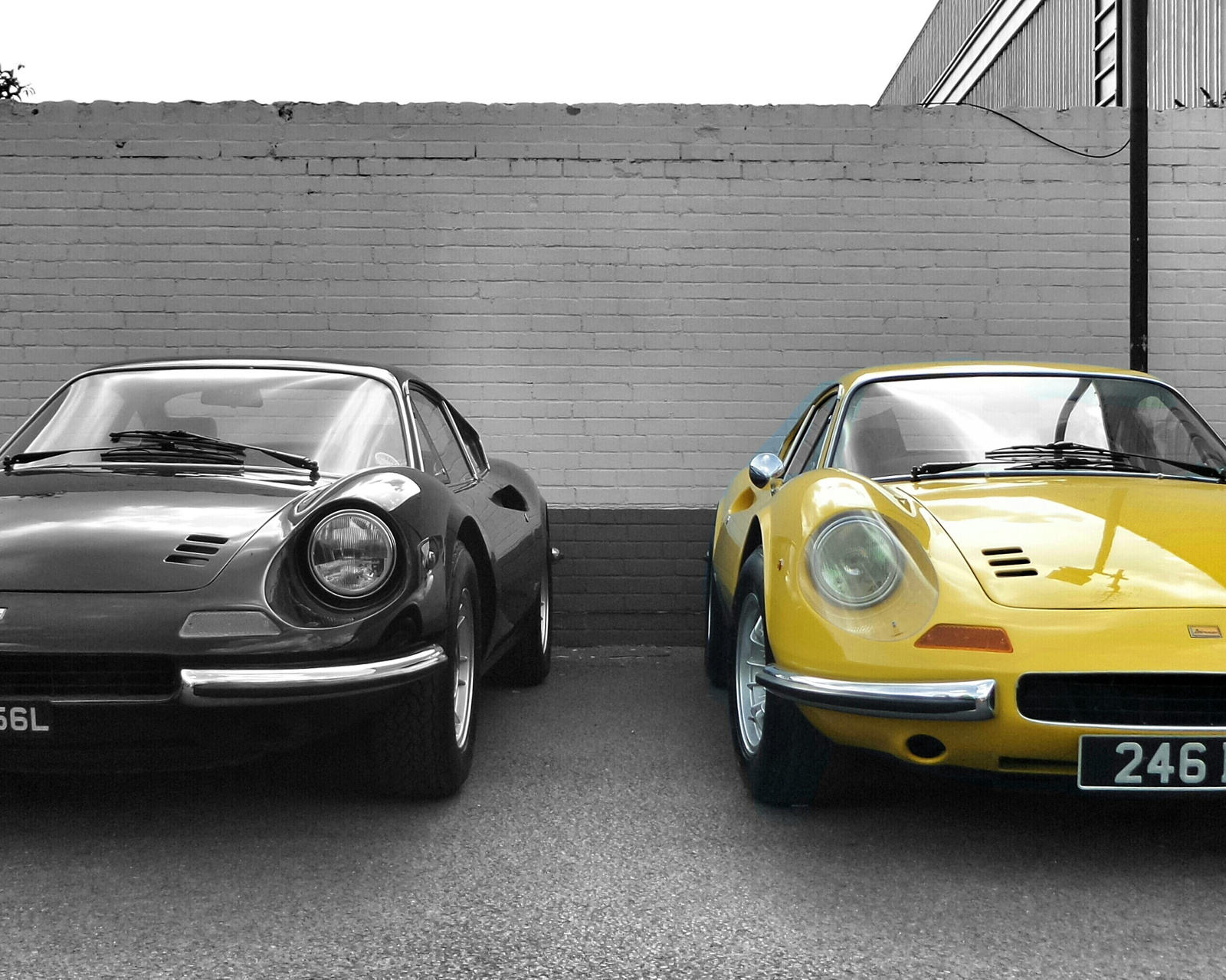 Ferrari Dino black and yellow