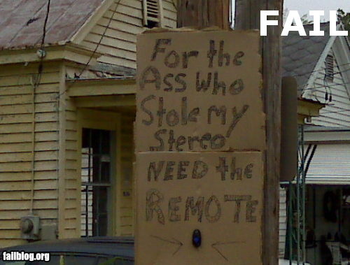 fail-owned-stereo-thief-remote-sign-fail