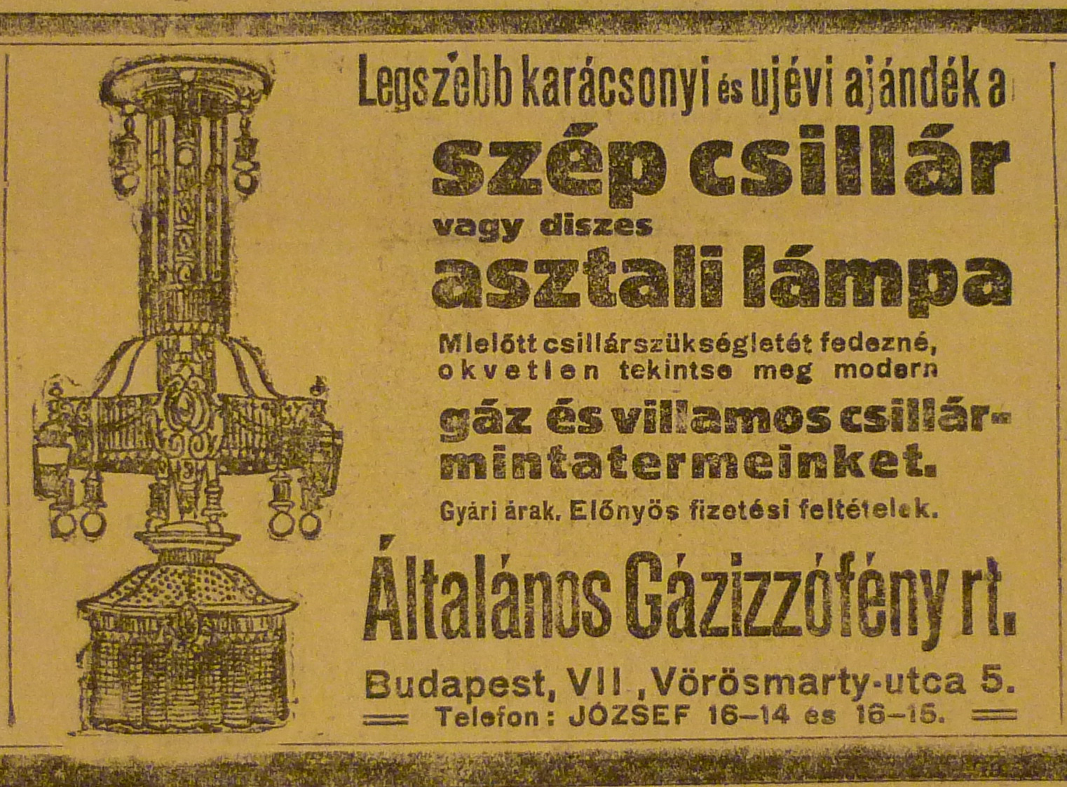 VorosmartyUtca5-Gazizzofeny-1913December-AzEstHirdetes