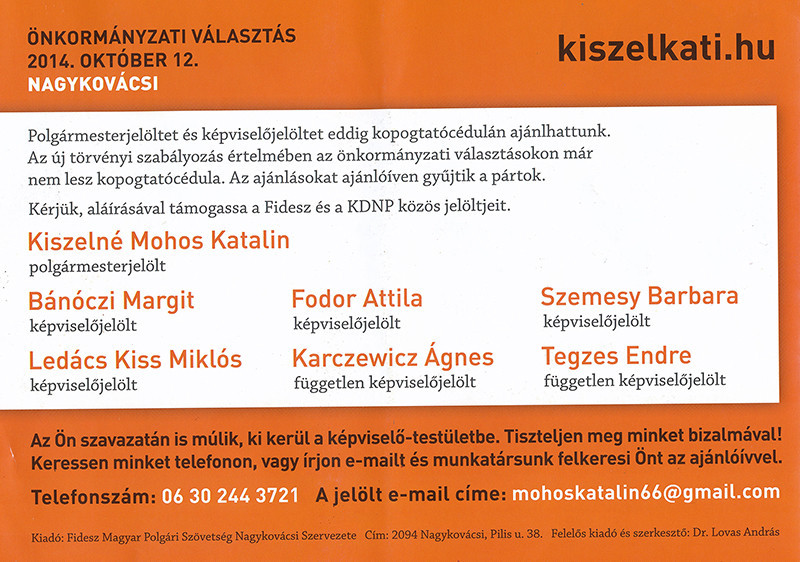 Kiszelné Mohos Katalin szórólap füzet 2014 hb