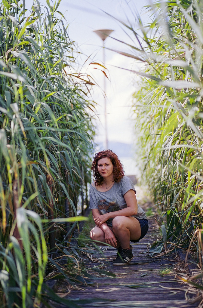 among the reeds - Canon EOS 3 Canon EF 85mm f/1.8 Cinestill 50Da