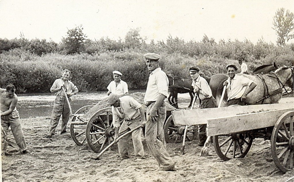 Kavicskitermelés a Rábán a 60-as években.