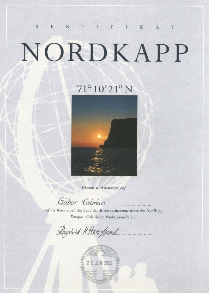 254-Nordkapp - Diploma