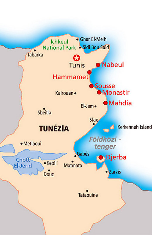 001 - Tunezia terkep