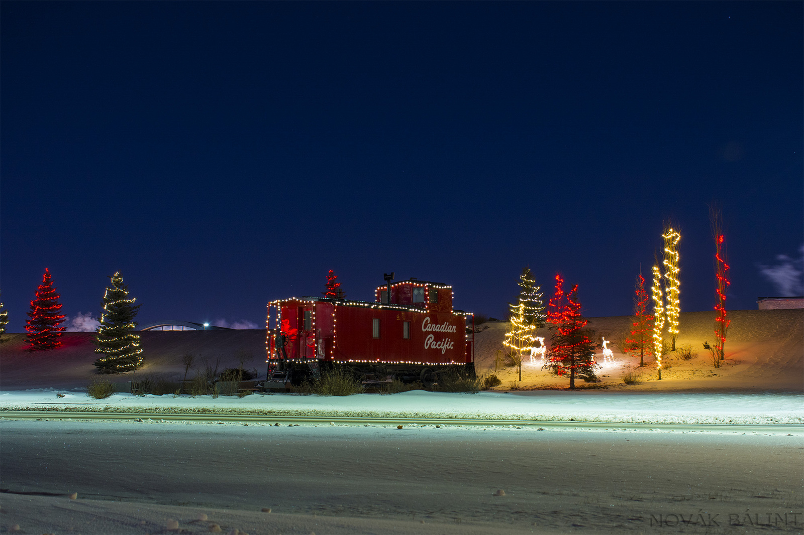 CP Headquarters Christmas Caboose