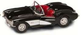 Yatming 1957 Chevrolet Corvette, Black 1-24