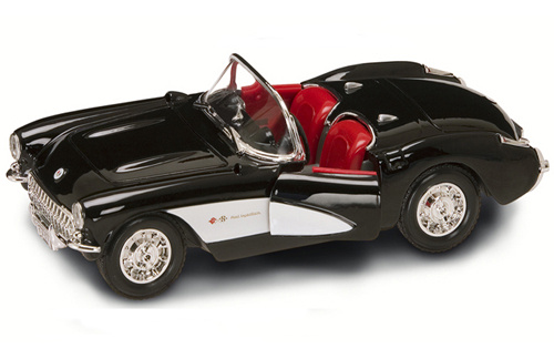 Yatming 1957 CHEVROLET CORVETTE BLACK 1-24