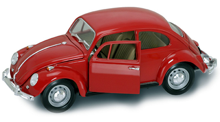 Yatming 1967 Volkswagen Beetle, Red 1-18