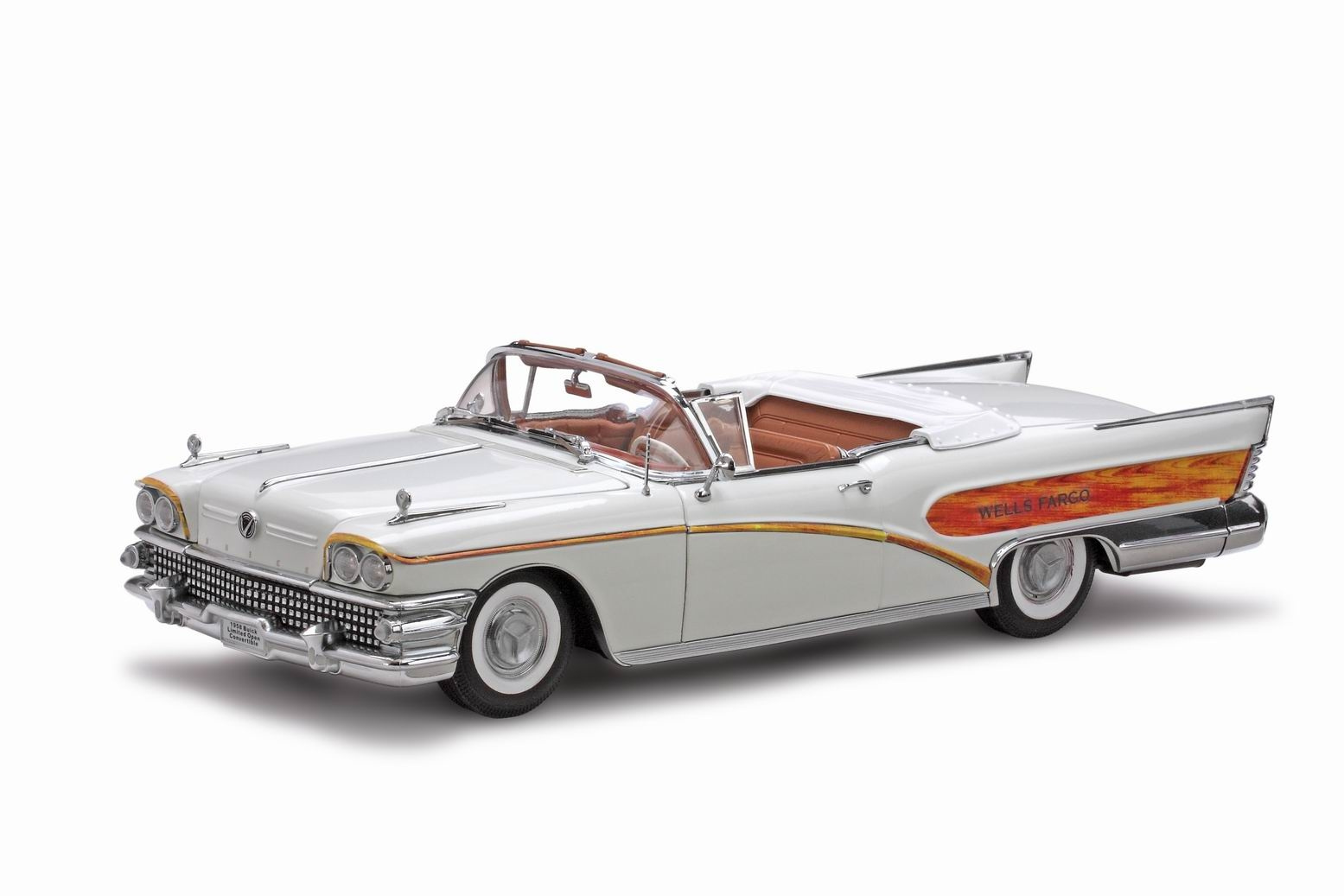 SunStar 1958 Buick Limited Open Convertible, White 1-18 01