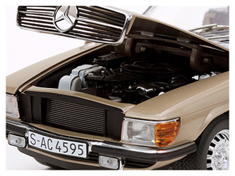 SunStar 1977 Mercedes Benz 350SL Open Convertible, Metallic Gold