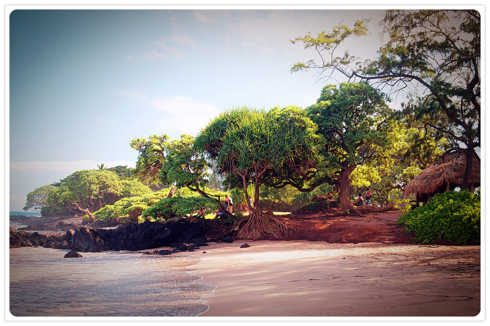 red sand beach