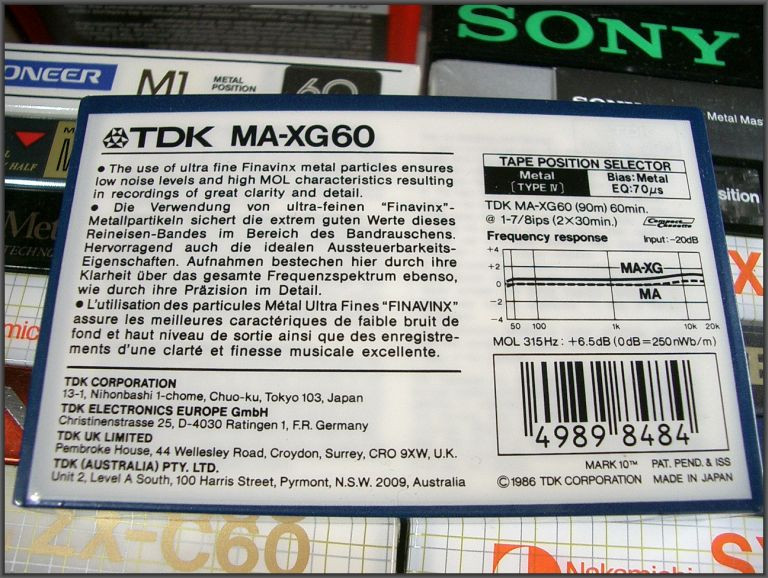 TDK MA-XG 60 B EUR