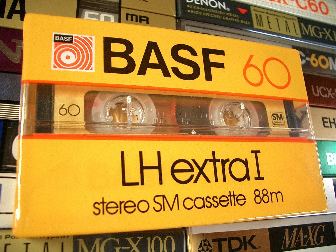 BASF LH-EI 60 Ger SM printed on the cassette shell RARE 1981 f+