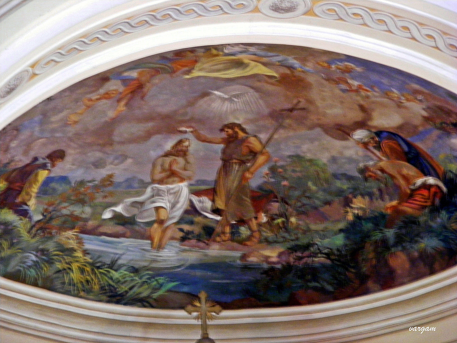 Környe Katolikus Templom menyezeti freskó