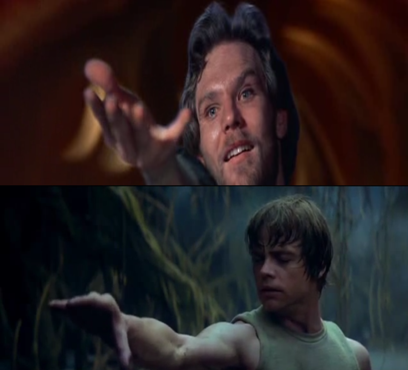Colwyn (Krull) és Luke (Star Wars) használják az Erőt