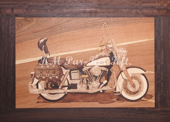 ik00151 Harley Davidson intarzia kep