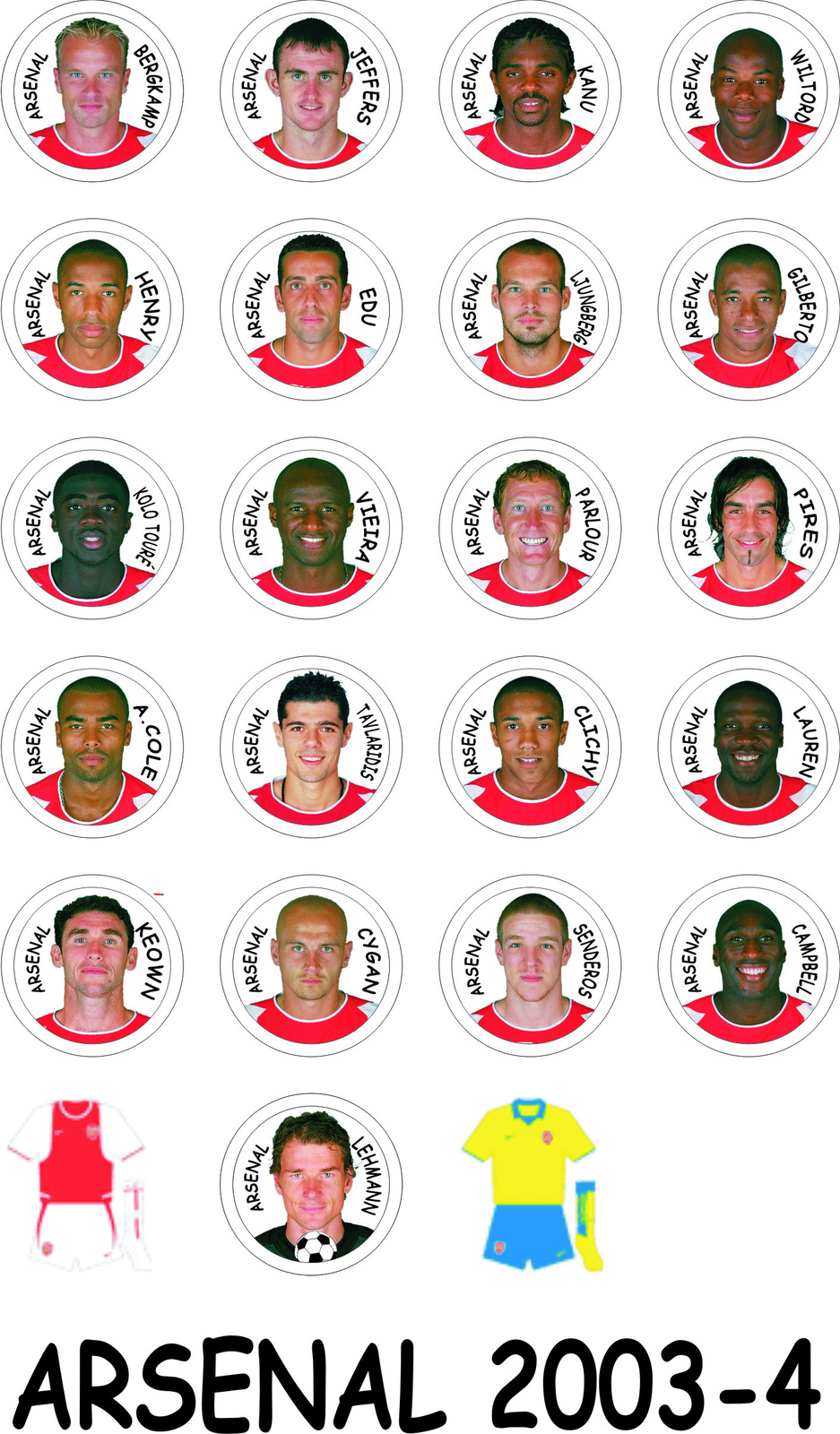 ARSENAL kispoharas 2003-4