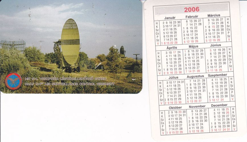 2006 - Kártyanaptár-Card Calendar 0008