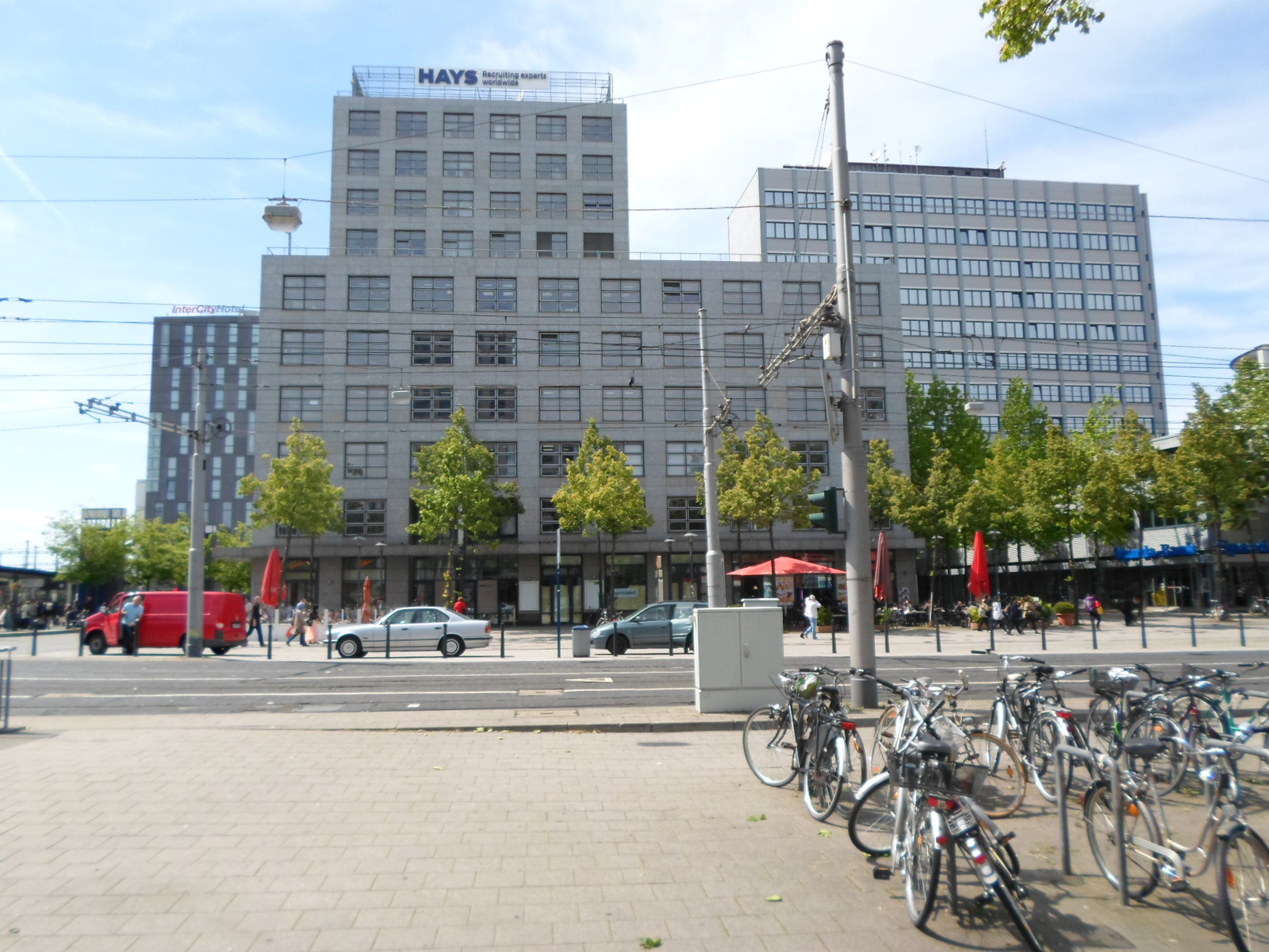 Mannheim - A főpályaudvar előtti tér