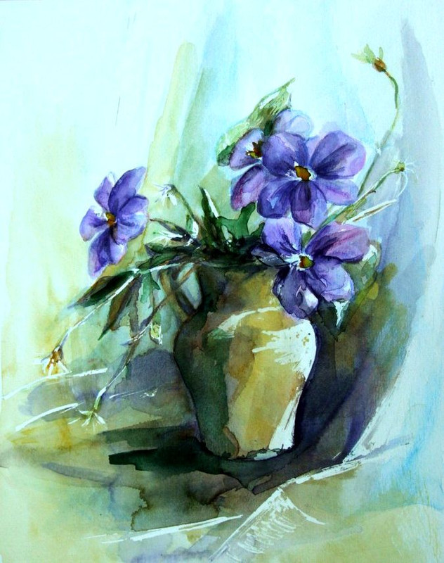 clematis-akvarell-35x25cm